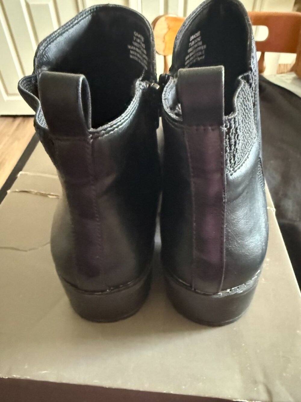 Style & Co. Graciee Black Beauty Pull Tab‎ Pull On Block Heel Ankle Boots 7.5 - Picture 3 of 5